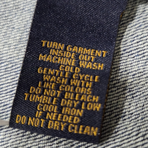 LRL Denim Jacket Pockets Button Front Size XL - Picture 6 of 9